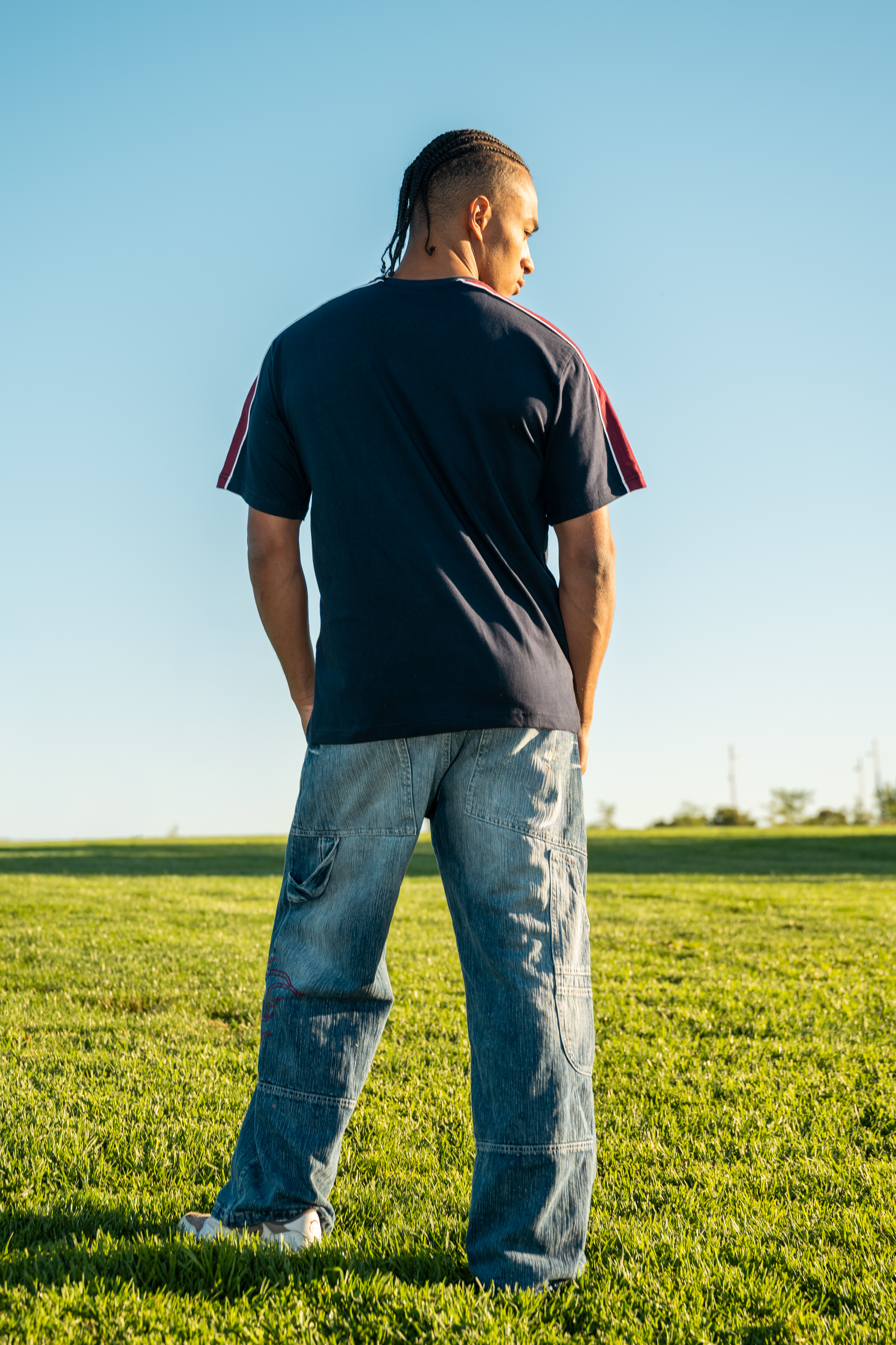 Vista trasera camiseta navy KALANA - hombre